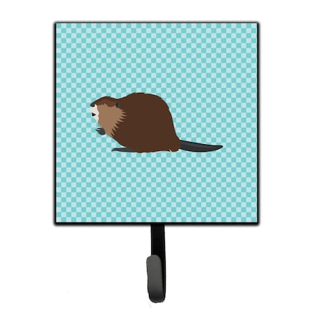 Carolines Treasures Eurasian Beaver Blue Check Leash or Key Holder BB8047SH4